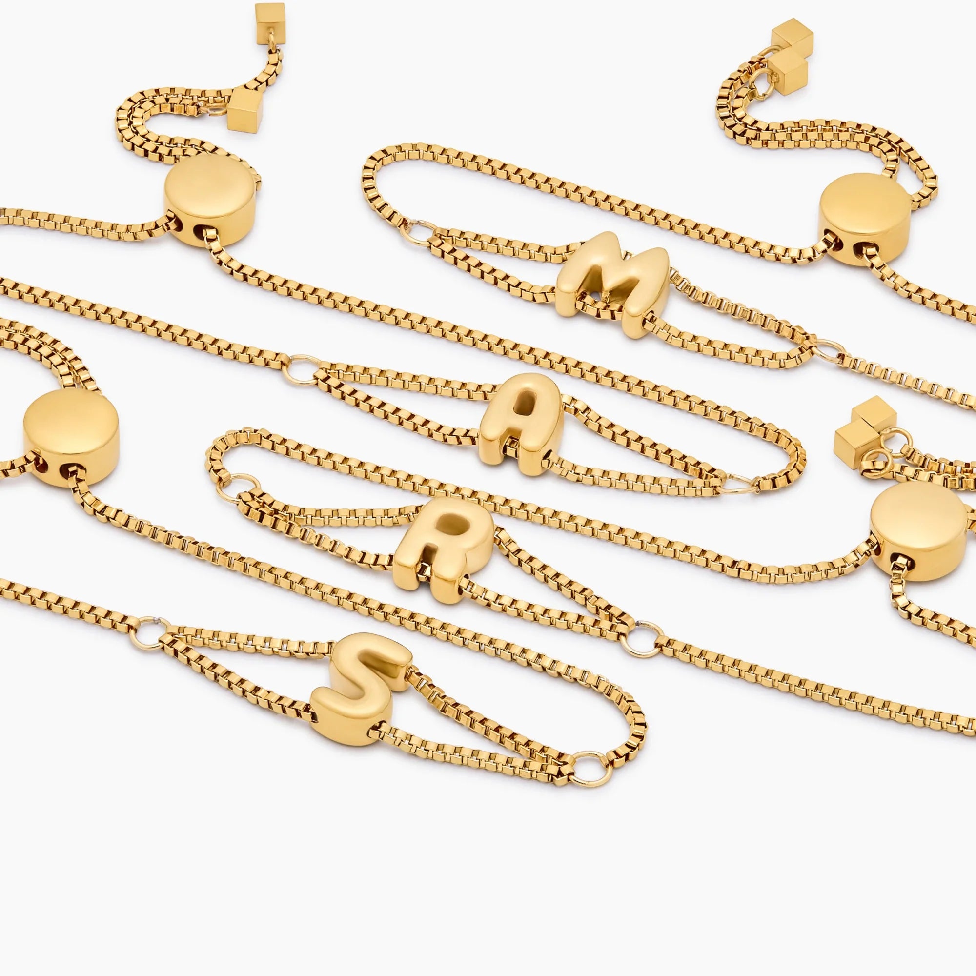 Bubble Initial Bracelet