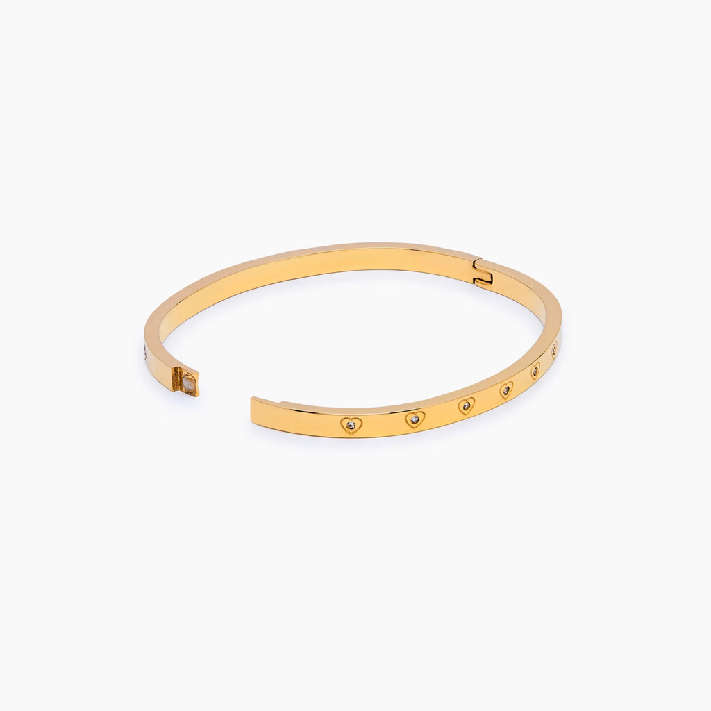 Crystal Heart Bangle