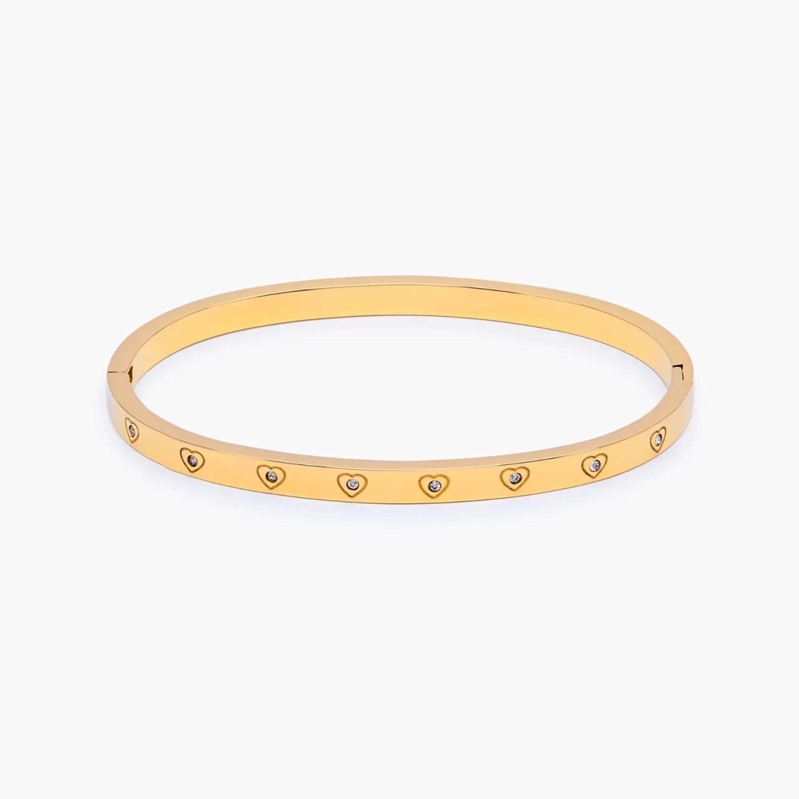 Crystal Heart Bangle