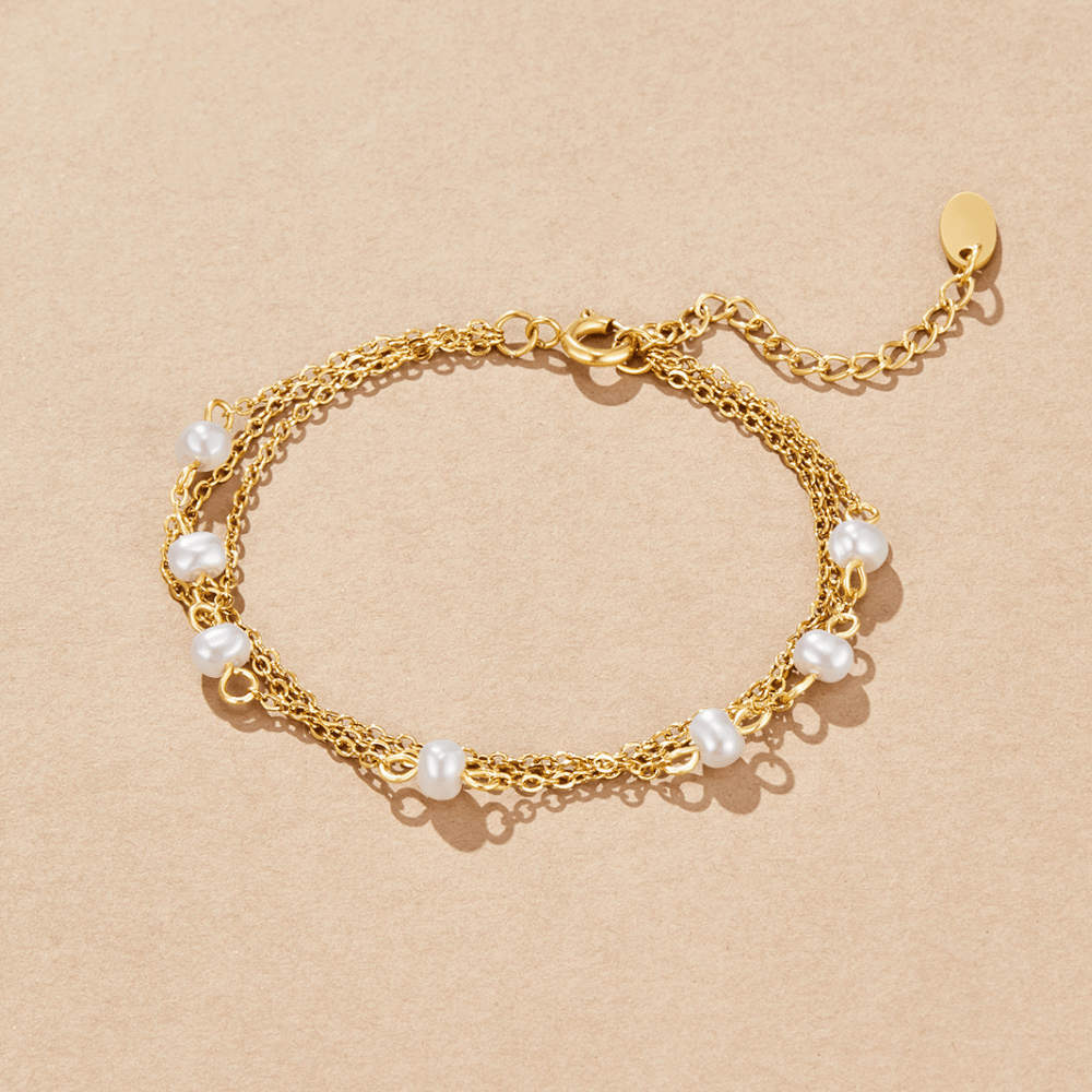 Callie Layered Pearl Bracelet