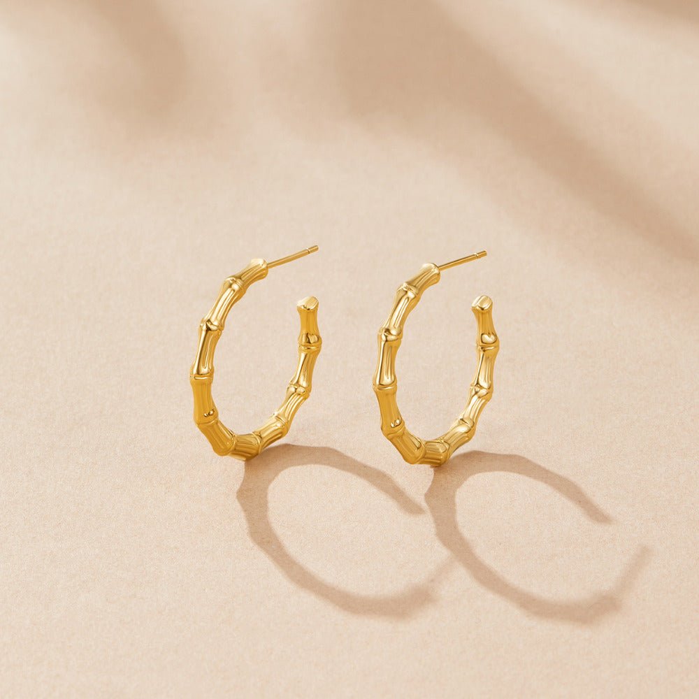Classic Hoop Bamboo Earrings