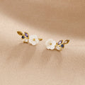 Crystal White Blossom Earrings
