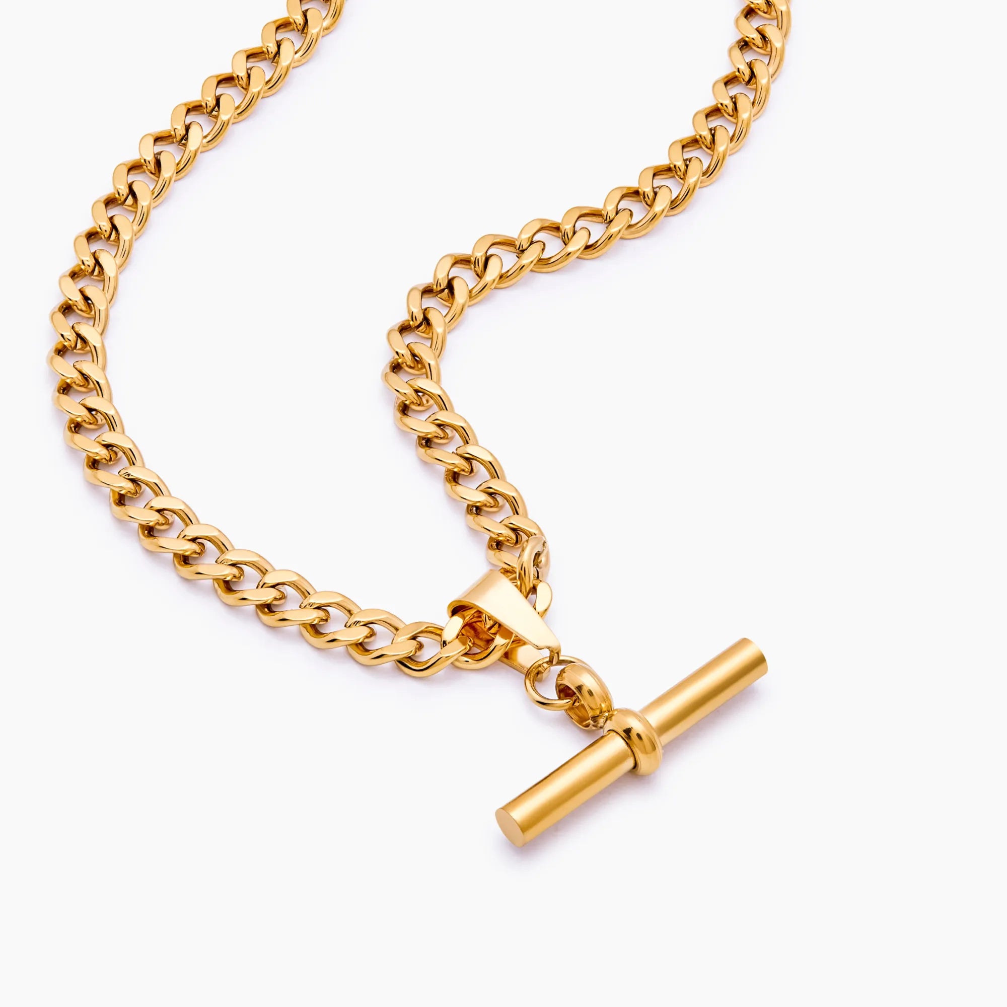Curb Chain Fob Necklace