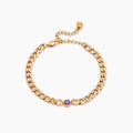 Curb Birthstone Bracelet