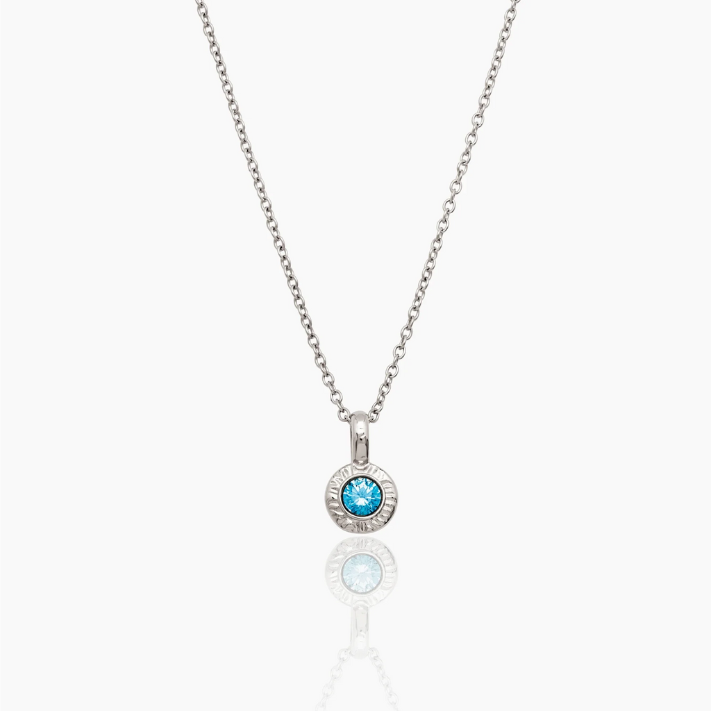Crushed Birthstone Pendant Necklace