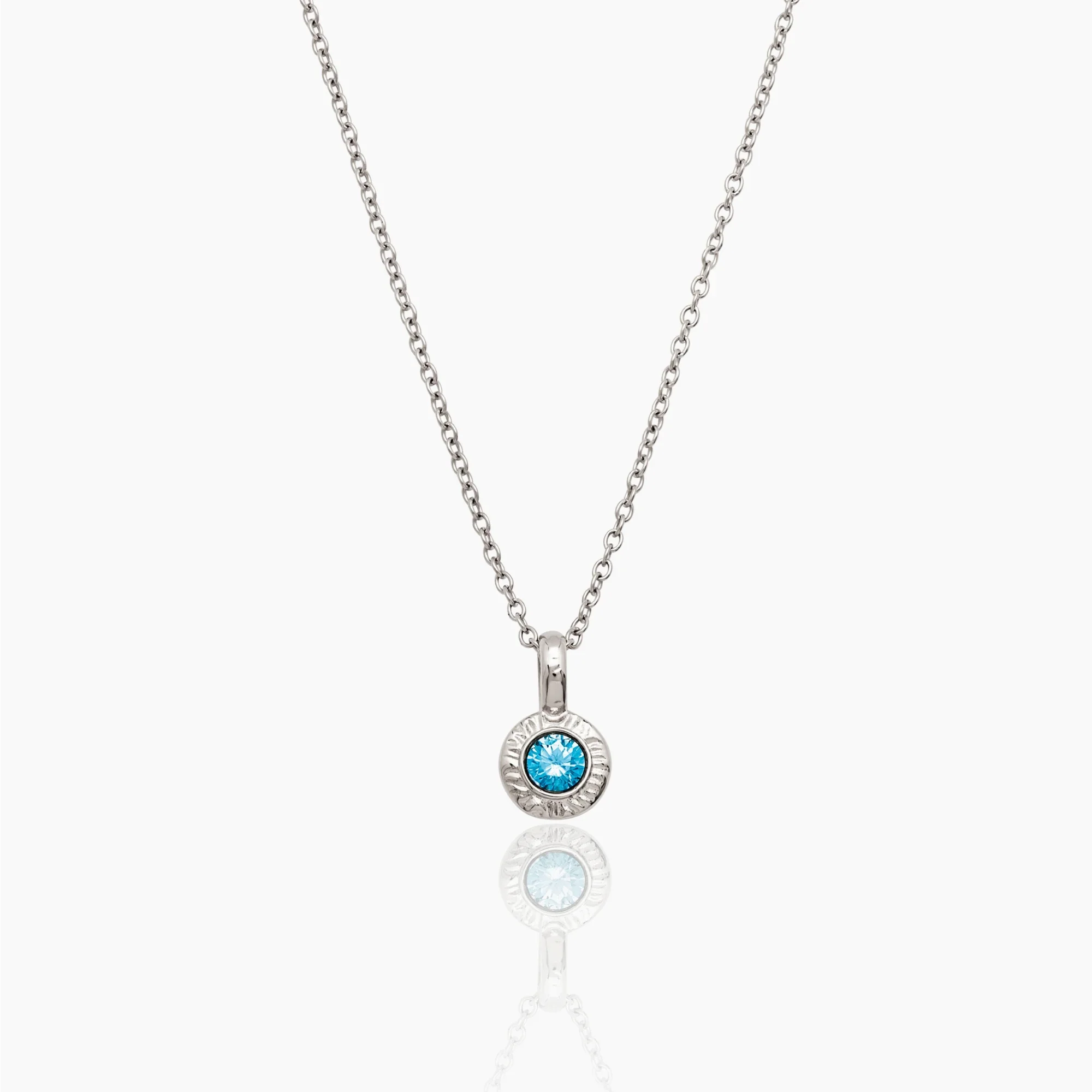 Crushed Birthstone Pendant Necklace
