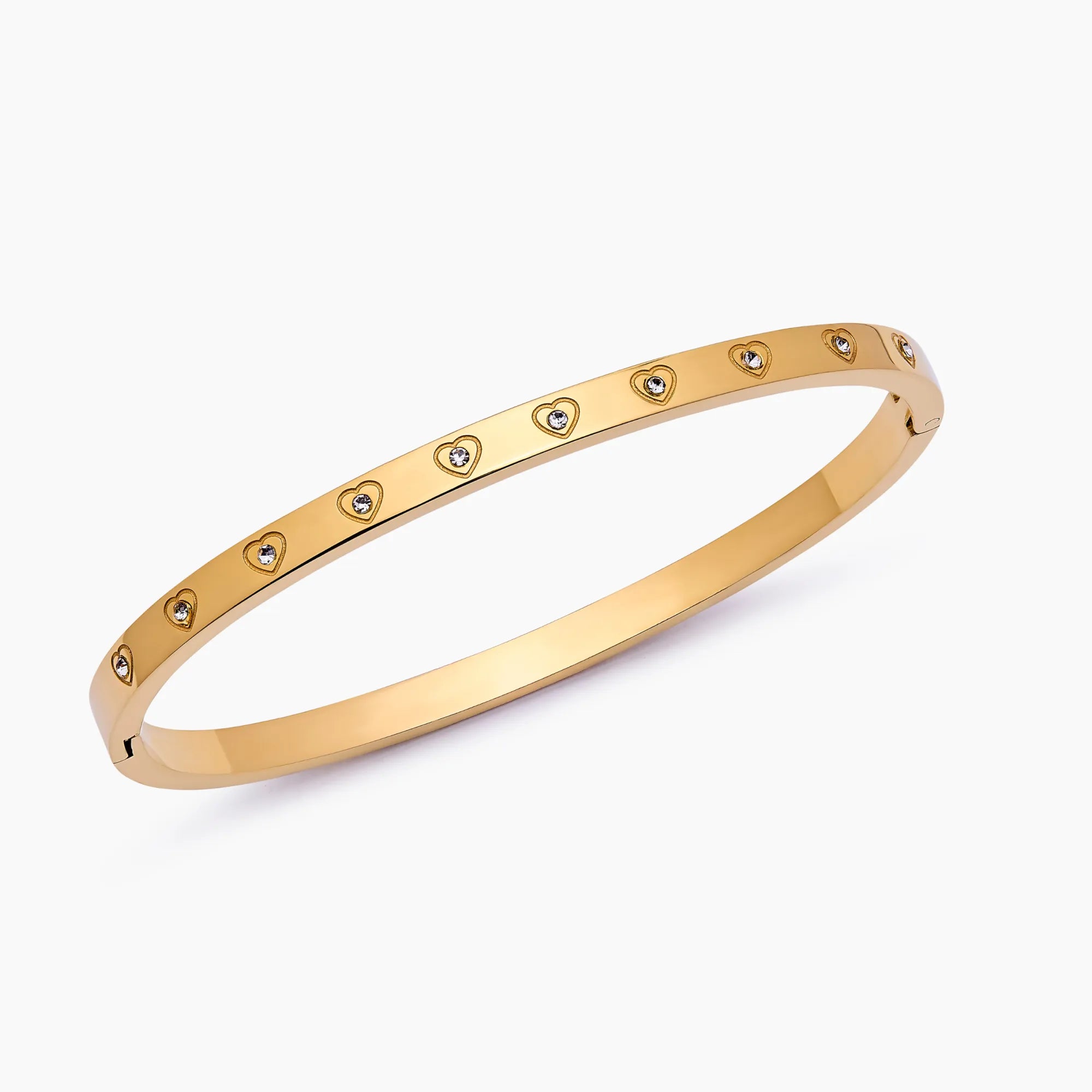 Crystal Heart Bangle