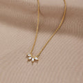 Tiffany Crystal Leaf Pendant Necklace